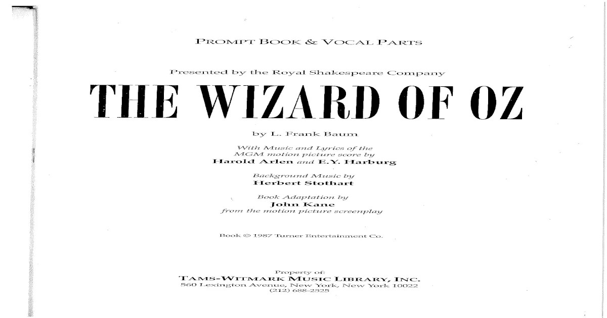 Script the wizard of oz